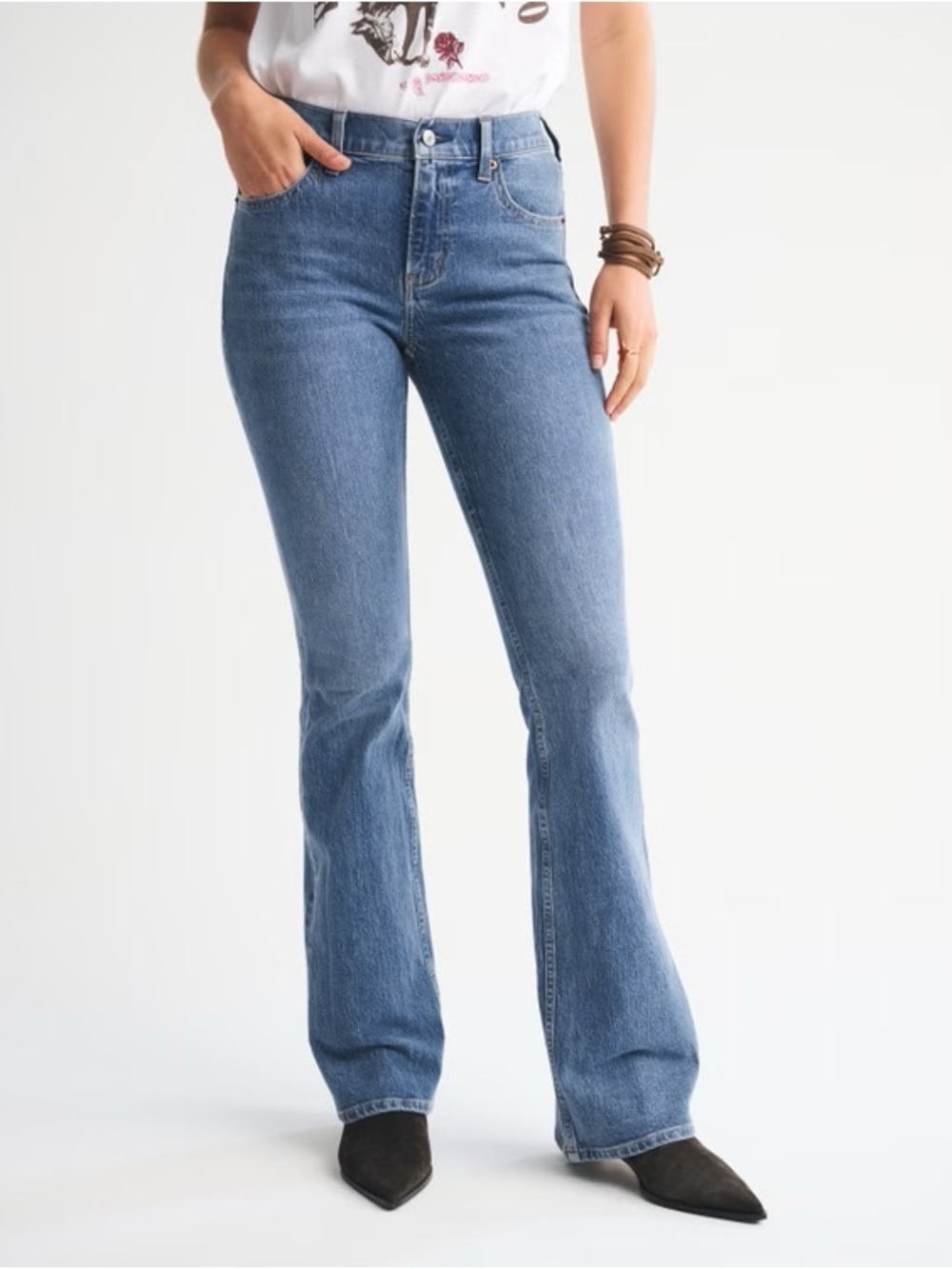 Abercrombie & Fitch Mid-Rise Flare Jeans